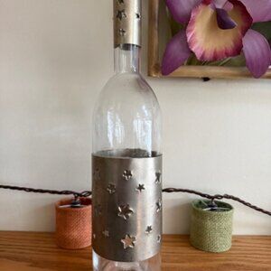 Gold Star Wine Bottle with Cork